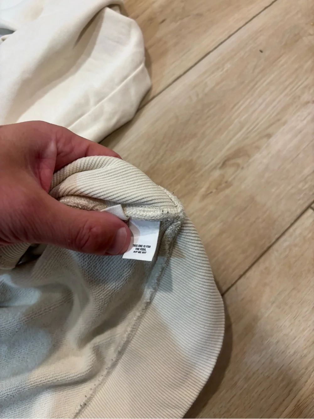 Taylor Stitch Sweatshirt Mens 42 Large L Natural Cream Organic Cotton Hemp Crew - Picture 5 of 9